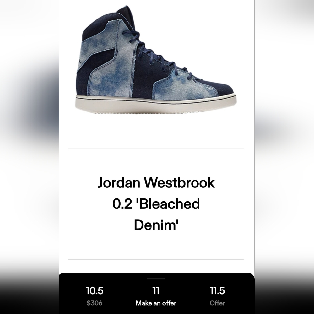 Jordan Westbrook 0.2 Bleached Denim